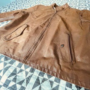 BIG & TALL - Men's Polo Ralph Lauren Men's Leather Mockneck Jacket - 3XB